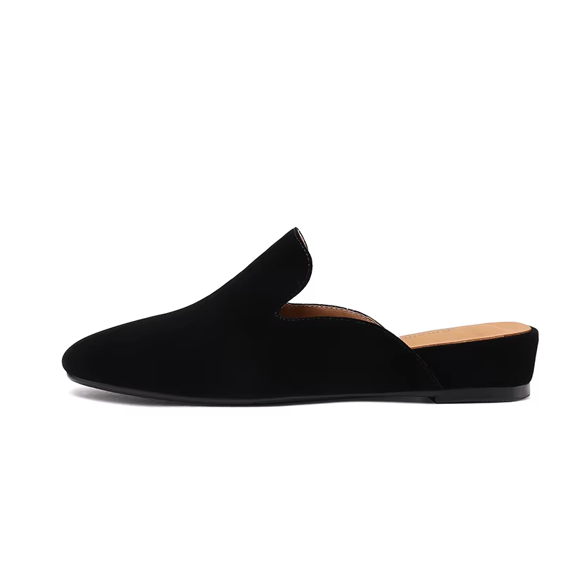 SmallHut Nouvelle Tendance 2026 Mules d'été pour femmes en tissu floqué, mode, noires et rouges, à t