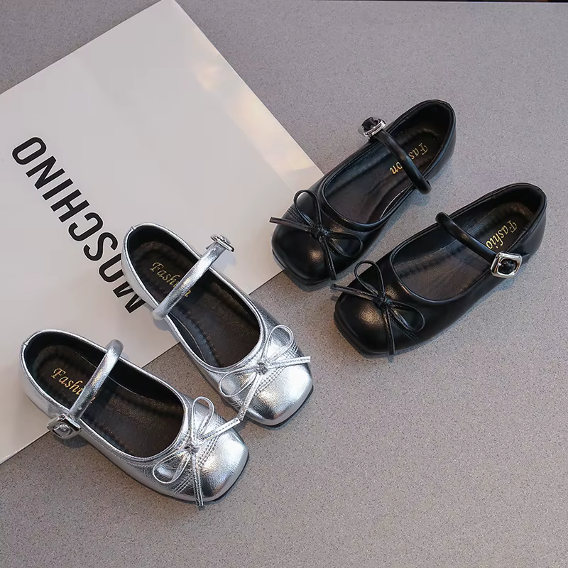 Chaussures en cuir pour filles, style princesse, printemps-automne 2026, mode enfant, Mary Janes sim