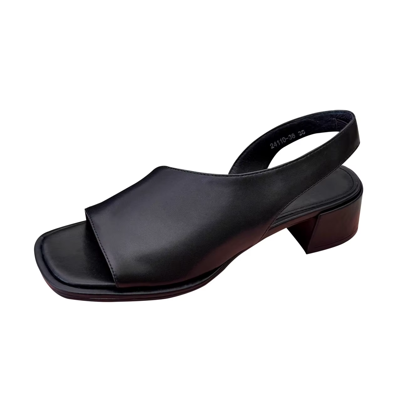 Sandales romaines grande taille pour femme, confortables, à talon épais, bout carré, polyvalentes, t