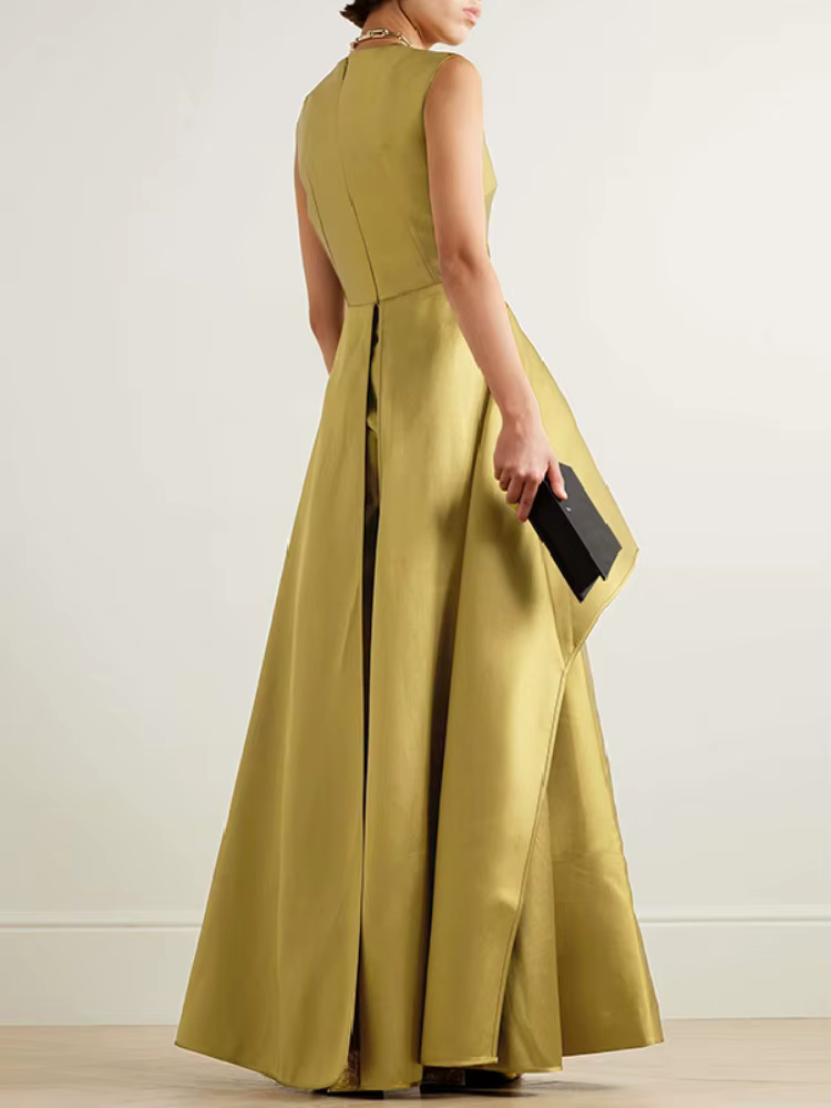 Missuoo 2025 nouvelle robe de soirée pour femmes combinaison col rond sans manches a-ligne pantalon