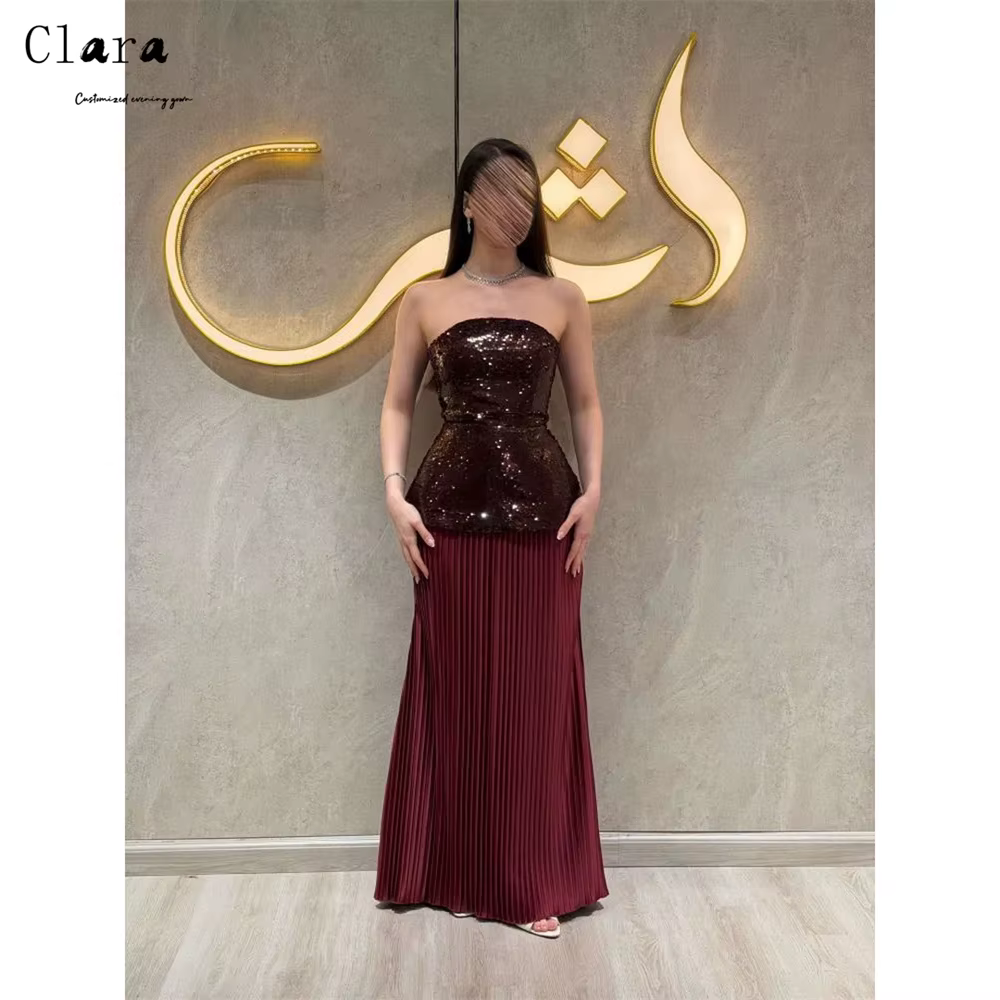 Robe de cocktail brillante bordeaux coupe trapèze Clara sur mesure pour soirée de luxe, robe de soir