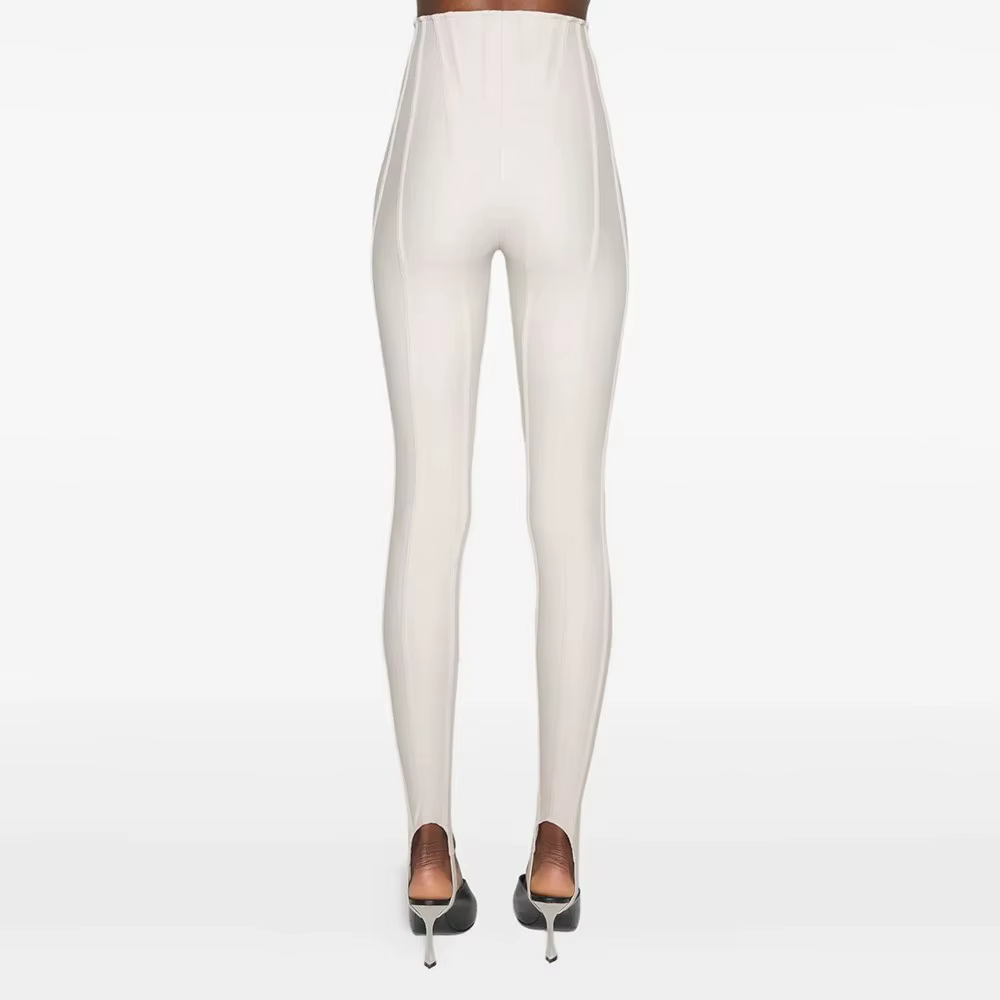 TWOTWINSTYLE solide épissé plis Chic pantalon femme taille haute minceur Streetwear minimaliste femm
