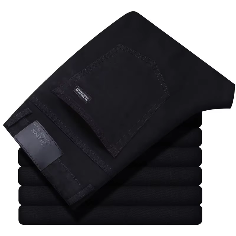 Hommes classique avancé marque de mode Jean Homme Homme doux Stretch noir Biker Masculino Denim pant
