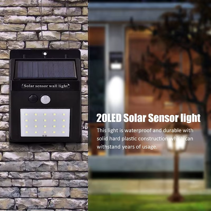 Offre spéciale 20 ~ 30 LED lumière solaire capteur sans fil étanche lampe murale solaire mouvement e