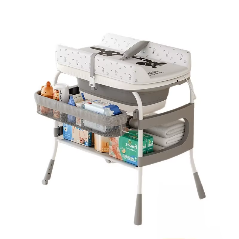 Table à langer 2-en-1, table de soins pour bébé, table de massage pour nouveau-né, table à langer mu