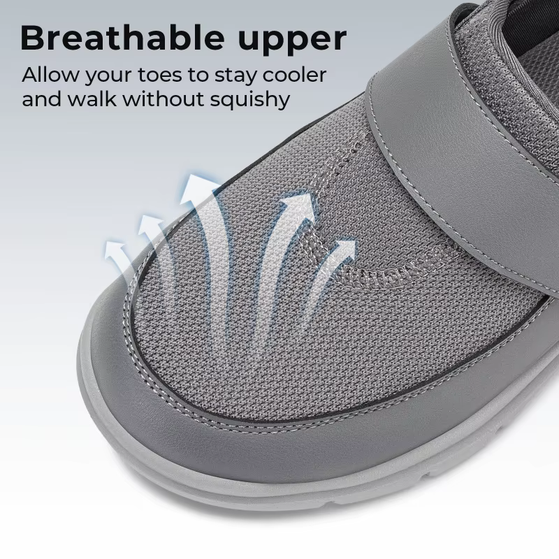 FitVille pantoufles larges pour hommes Mules à enfiler sabots pour pieds gonflés sangle réglable int