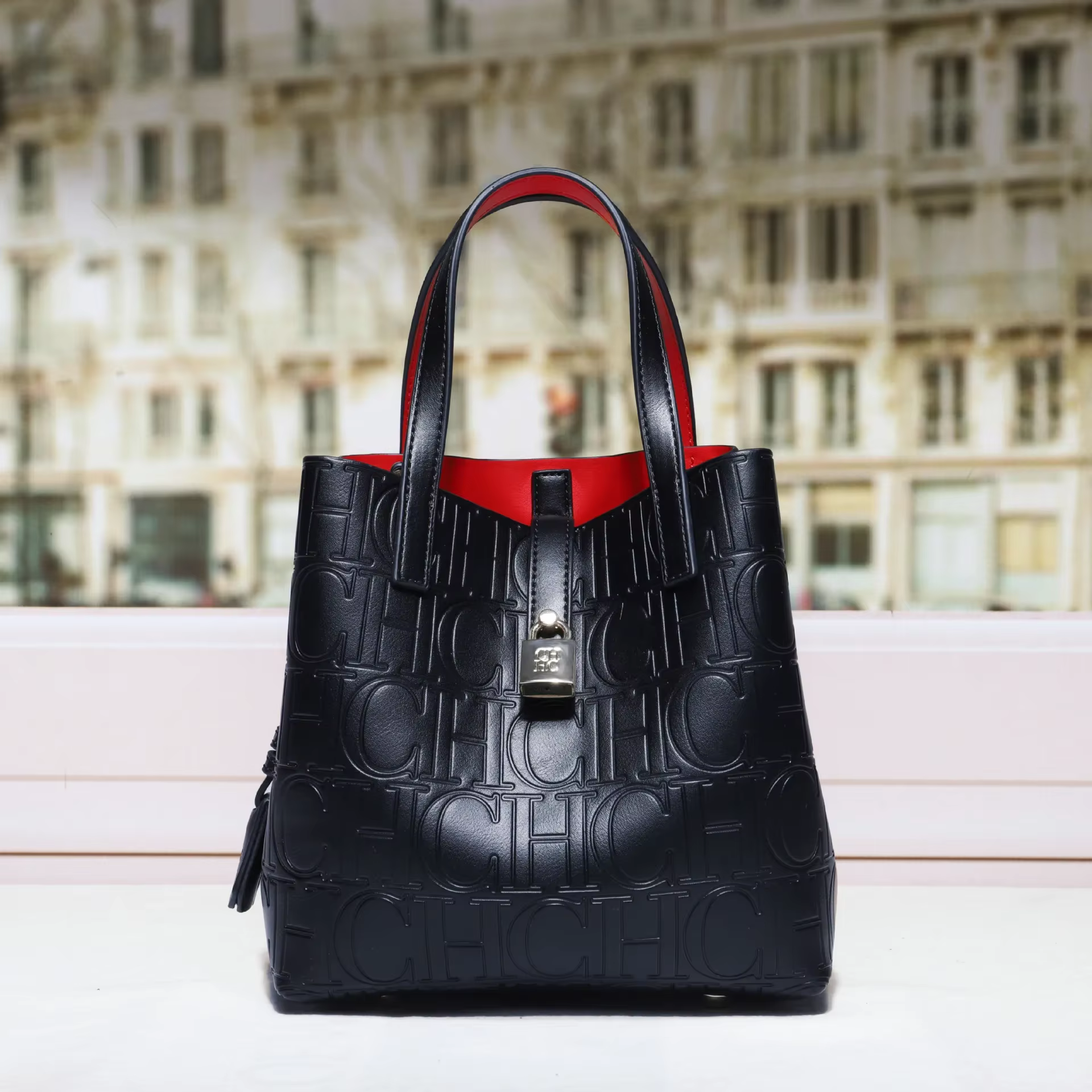 Sac à main grande capacité de marque de luxe, imprimé lettres, avec fermoir, tendance 2025, sac band