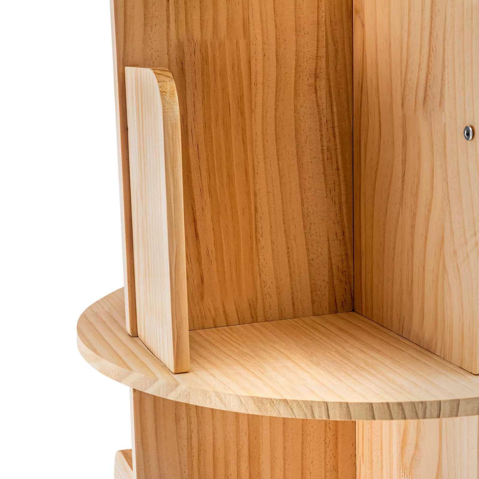 Bibliothèque rotative multifonctionnelle en bois massif, bibliothèque sur pied, rangement T1, évalua