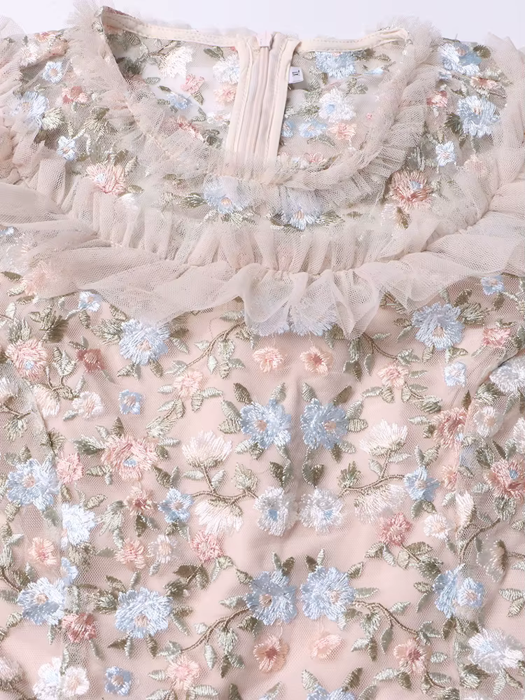 TWOTWurea-Robe patchwork à paillettes YLE pour femme, col rond, manches courtes, taille haute, maill