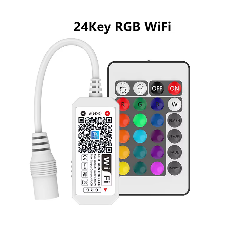 Magic Home-Contrôleur WiFi sans fil compatible Bluetooth, RGB, RGBW, IR, RF, LED, DC5V, 12V, 24V, WS