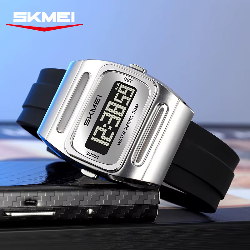 Montres de sport numériques multifonctionnelles à énergie solaire de luxe SKMEI 2563, horloge électr