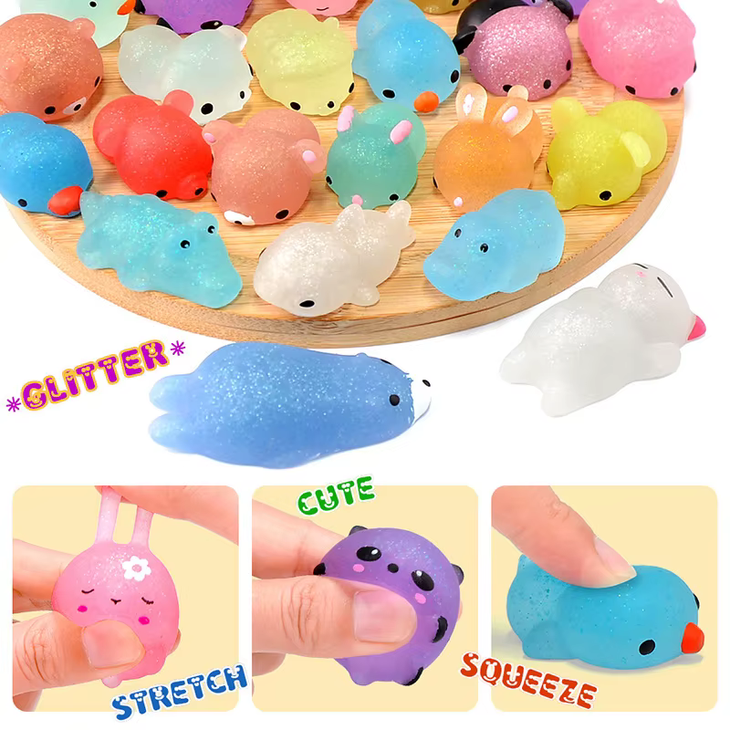 Mochi Squishies Kawaii Anima, jouets Squishy pour enfants, balle anti-Stress, cadeaux de fête à pres
