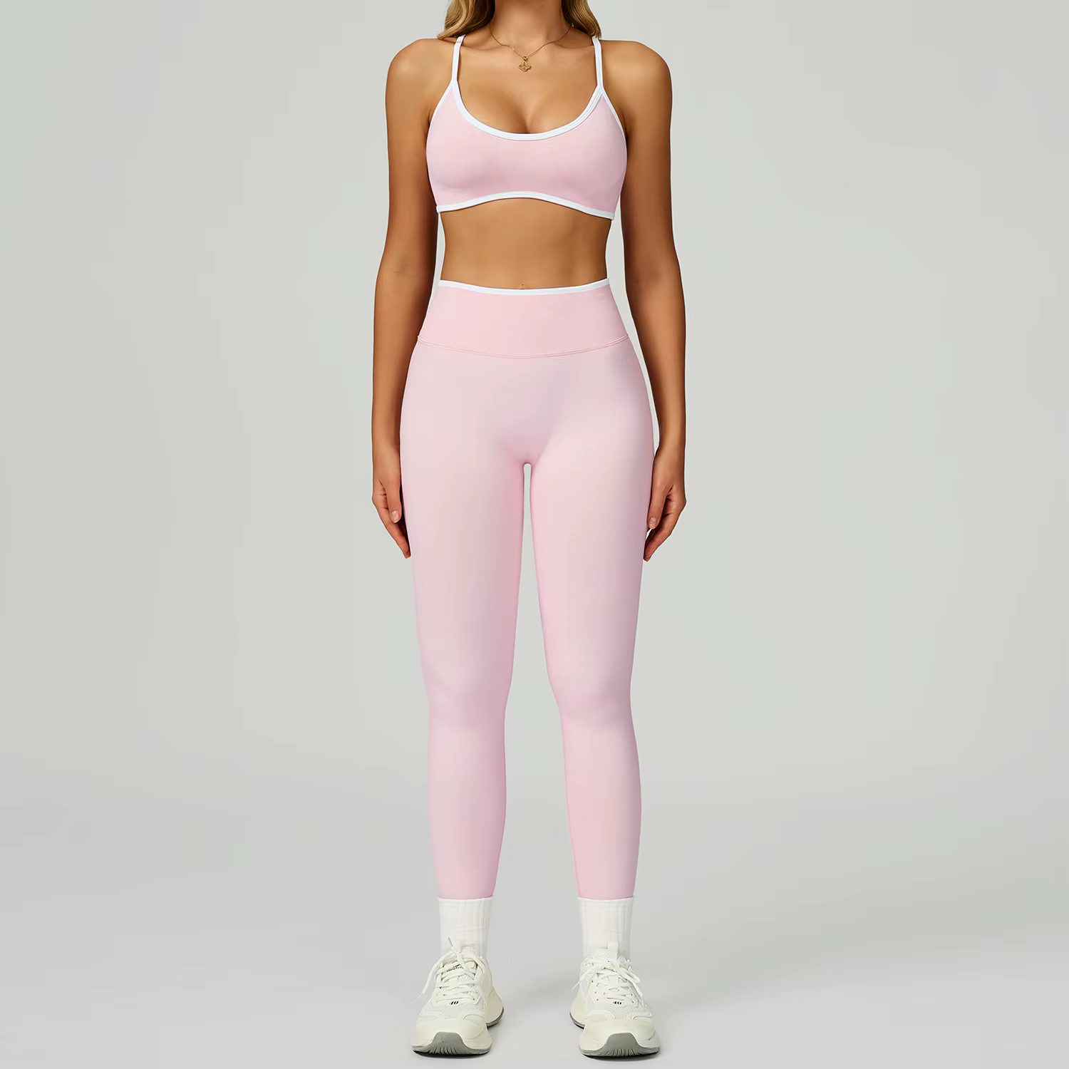 Ensemble de sport sans couture pour femmes, vêtements de Fitness, blocage de couleur, ensembles de Y