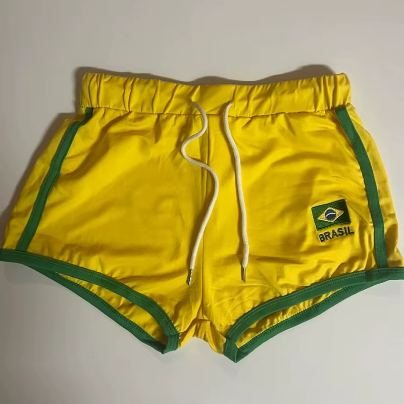 Short gothique à imprimé lettre pour femmes, esthétique coréenne décontractée, pantalon à jambes lar