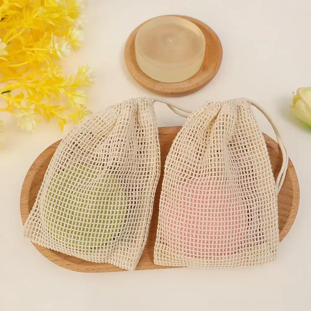 Filet moussant pour savon, sacs en maille, outils de lavage de bain, nettoyage du corps, aide à bull