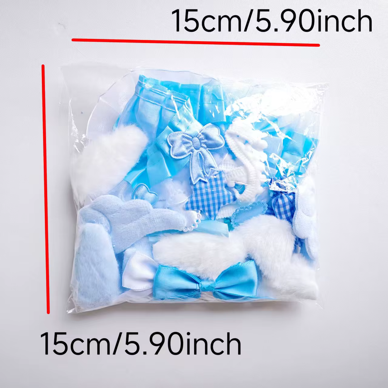 Kit de matériel en dentelle fait main, 40 pièces, oreilles de lapin en peluche, accessoires ailes d'