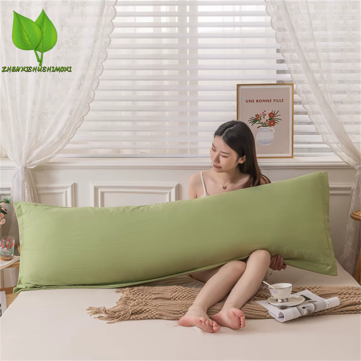 Taie d'oreiller rectangulaire Style dentelle, housse de coussin 48x1 0/150/180cm, longue taie d'orei