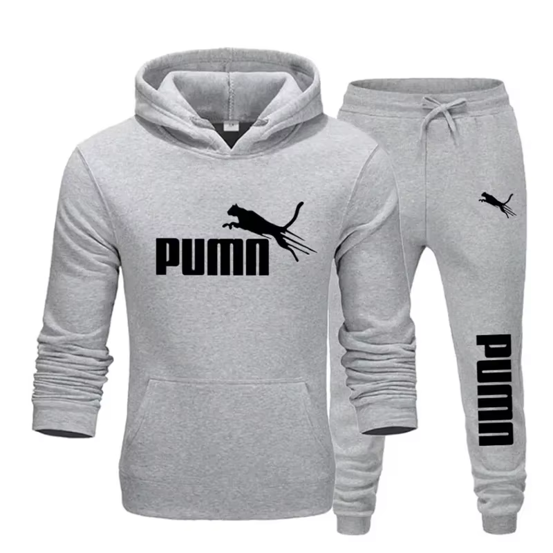 Nouvel ensemble de vêtements de sport décontractés pour hommes, sweat-shirt à capuche + pantalon, 2 