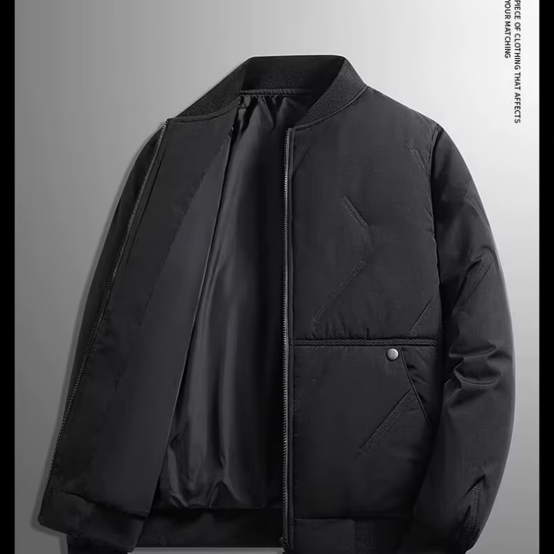 Nouveau col de baseball automne et hiver, veste en coton à la mode et polyvalente pour hommes, veste