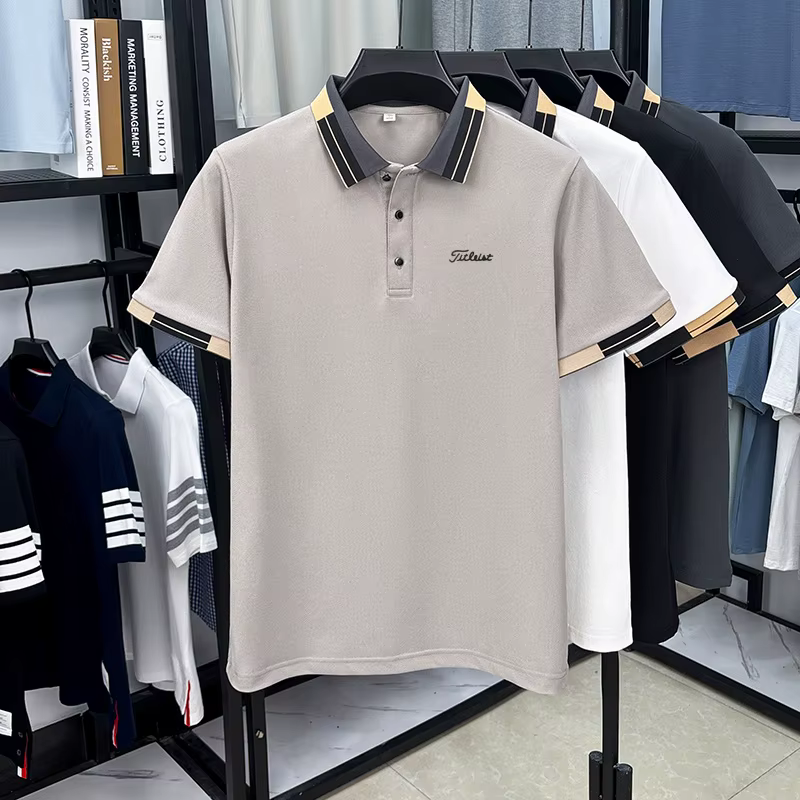Polo à manches courtes pour homme, design de marque, col à revers, nouvelle collection été, t-shirt 