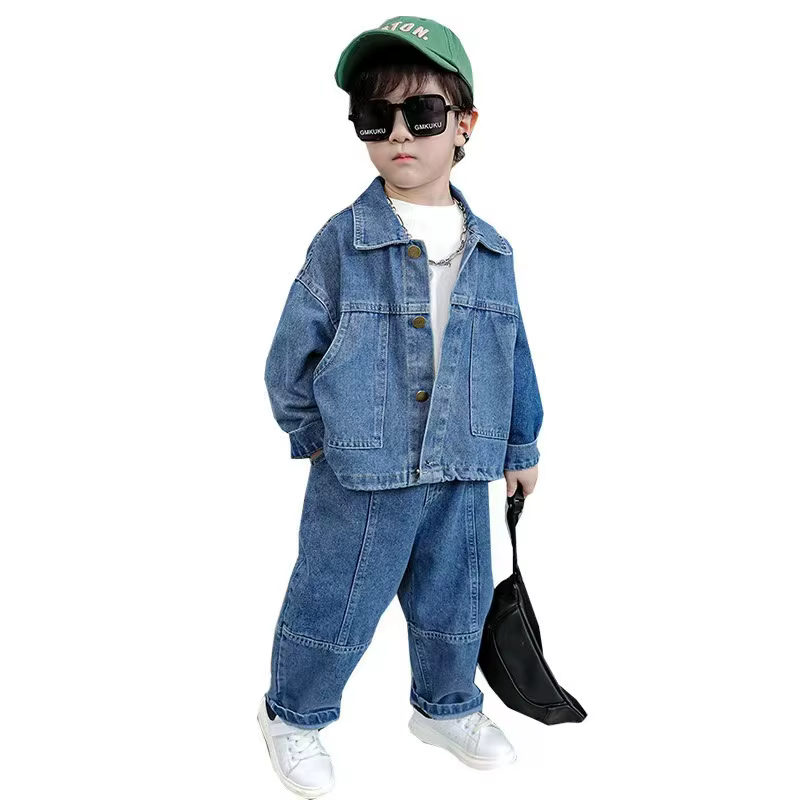 Tenues en coton printemps-automne pour adolescents, sport, cadeau de Noël, enfants 90-150 cm, veste 