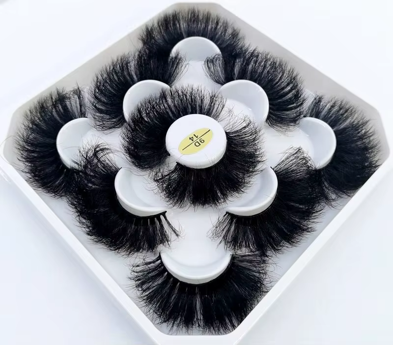 5 paires 25mm 3D vison cils en vrac russe rouleau moelleux naturel faux cils dramatique vison cils o