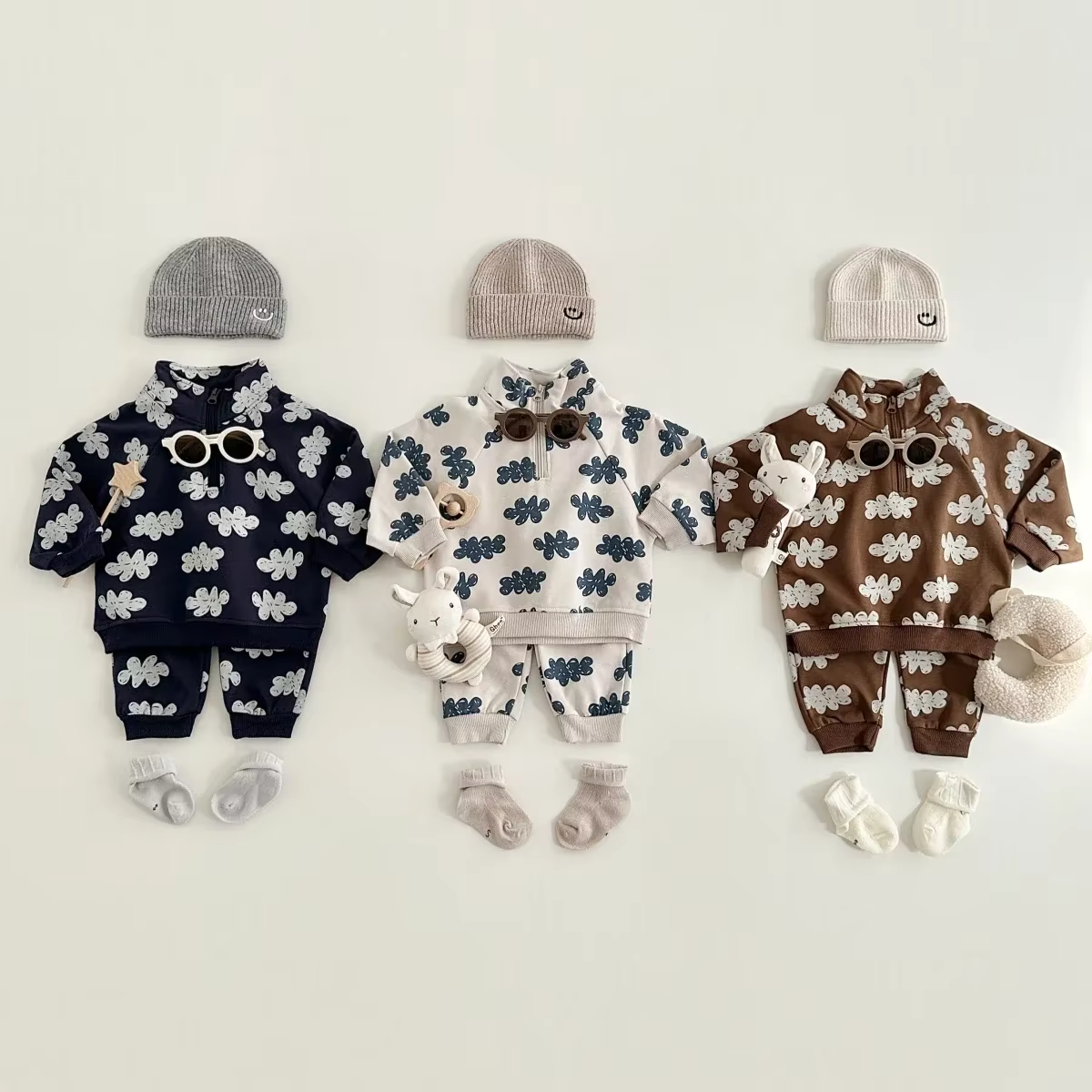 Ensemble de vêtements d'automne pour bébés garçons et filles, sweat-shirt à manches longues + pantal