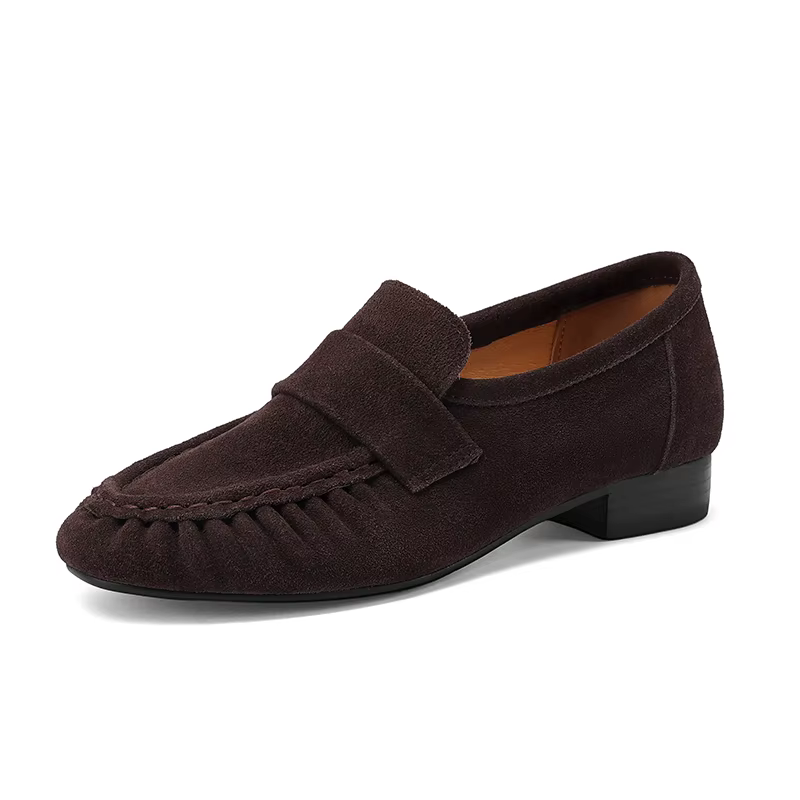 SmallHut nouvelle tendance printemps vache daim femmes mocassins marron kaki chocolat gris Patchwork