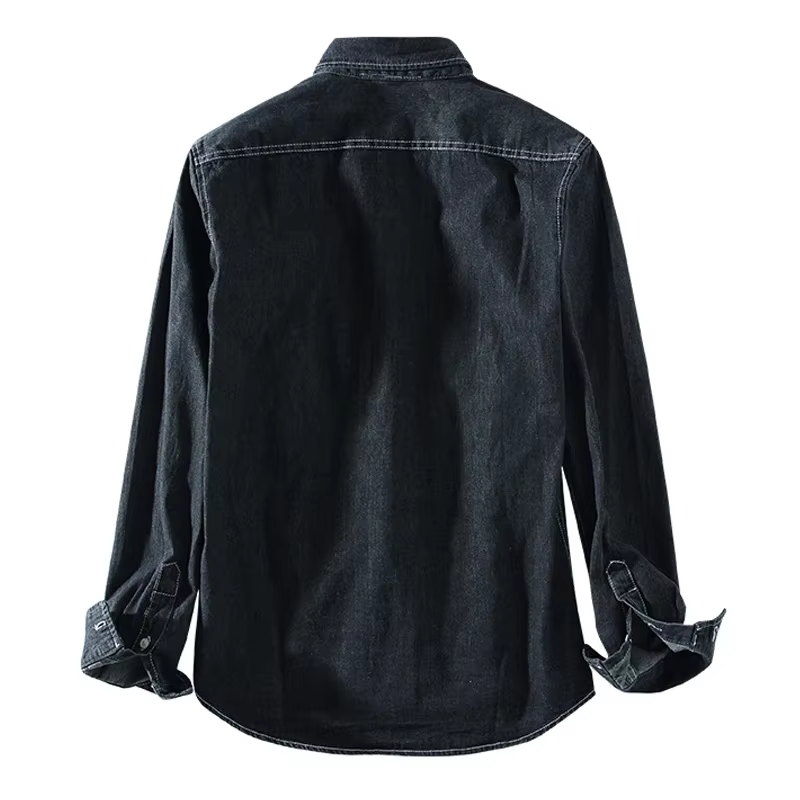 Hommes décontracté Denim chemise mode nouveau Simple décontracté coton mince Jean à manches longues 