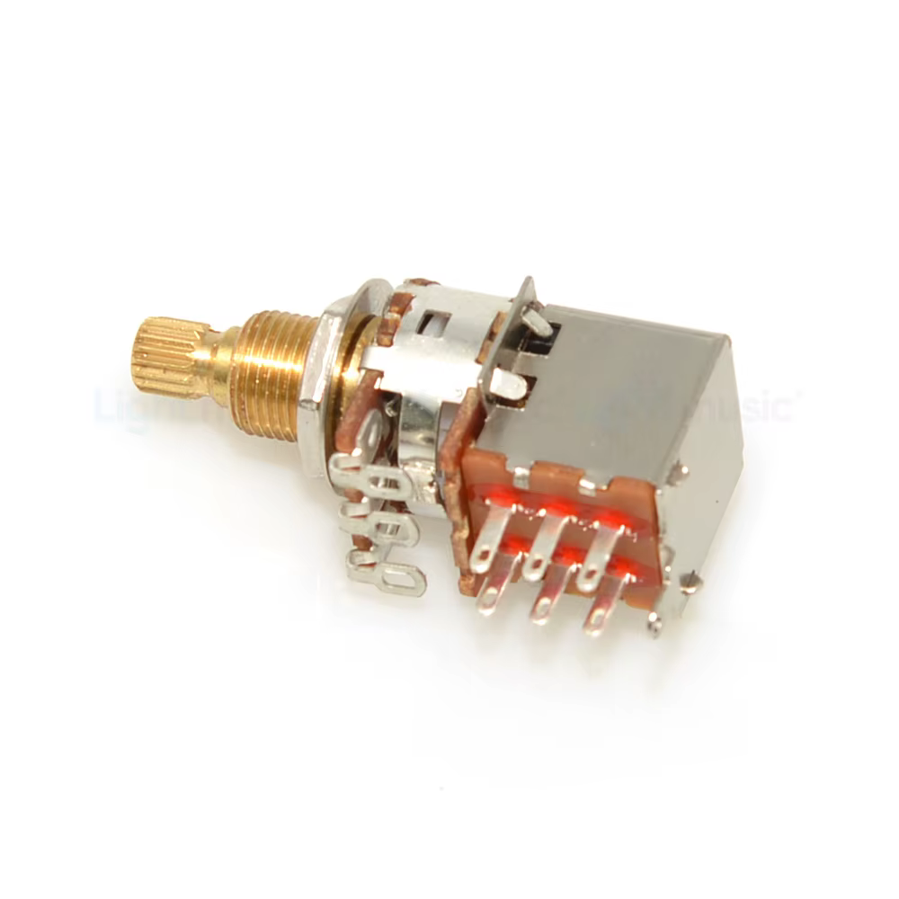 Potentiomètre de guitare Push Pull A250K B250K A500K B500K 18mm, 1 pièce, arbre en laiton, Pot de co