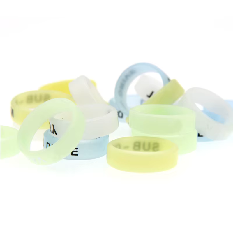 Anneau décoratif antidérapant en silicone fluorescent, cercle lumineux de 22MM, évolutif, Compatible