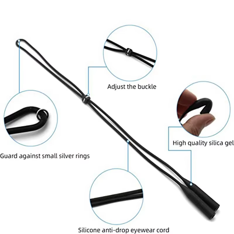 Sangles élastiques réglables en Silicone pour lunettes de soleil, 3 pièces, chaîne de sport antidéra