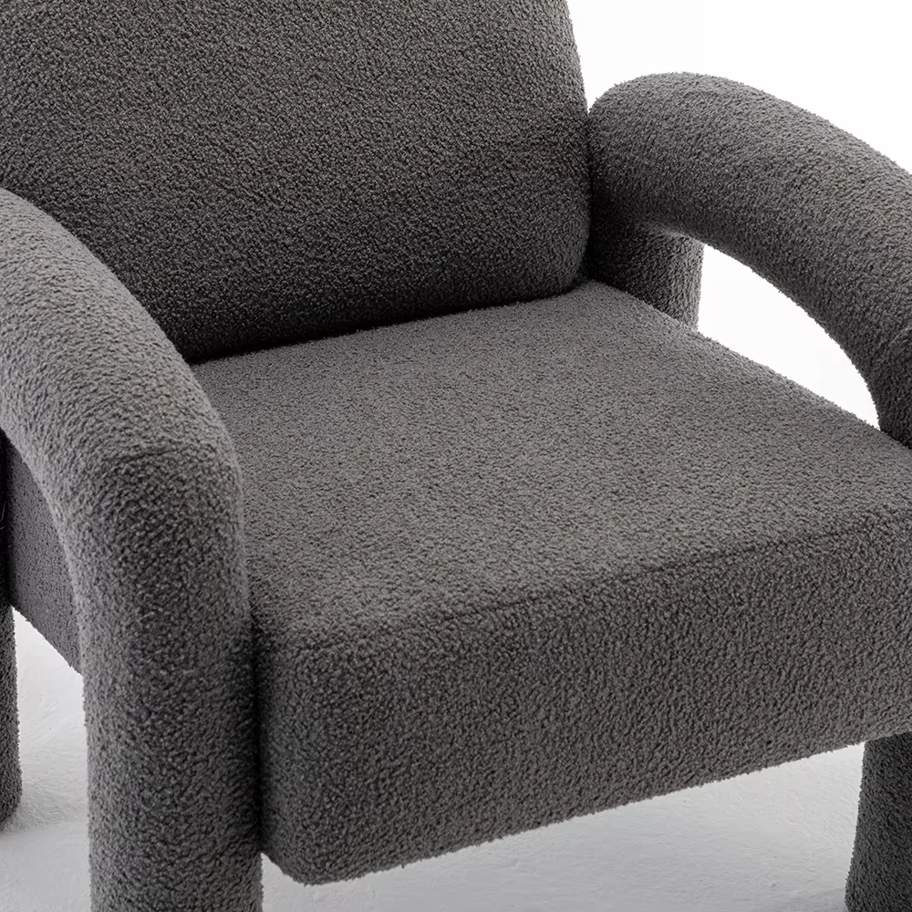 SEYNAR-Chaise sherpa moderne au design unique, chaises d'appoint à pied pour salon, pour adultes