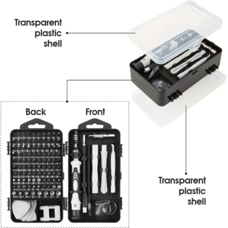 Ensemble de tournevis de précision 115 pièces, cadeaux d'outils pour hommes, mini kit d'outils de ré