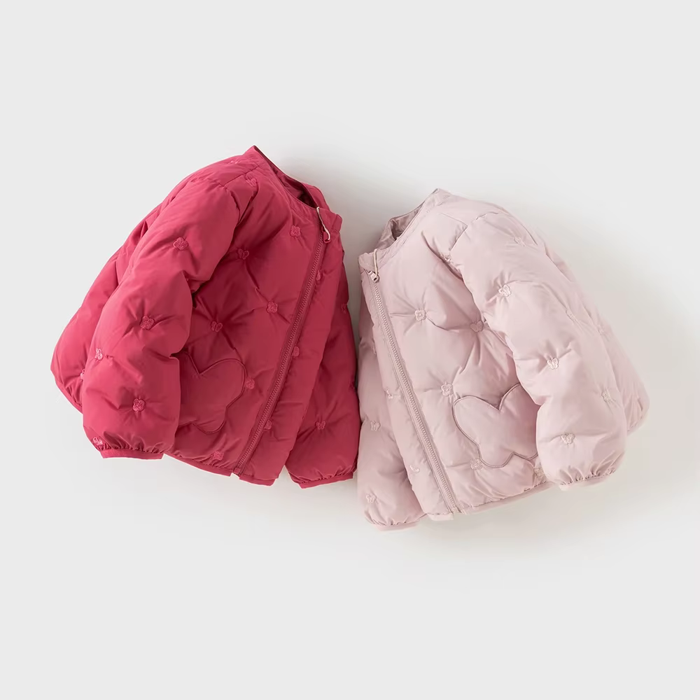 Dave Bella enfants filles Parka hauts hiver mode confortable duvet de canard blanc enfants doux mign