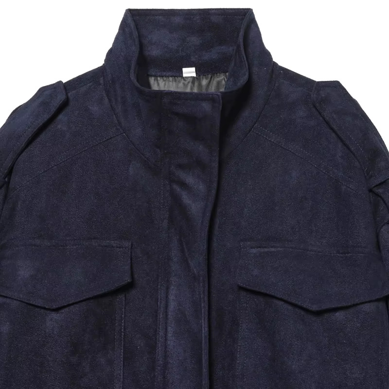 HXAO nouveauté veste en daim vestes pour femmes automne gris foncé kaki Bomber veste Chic fermeture