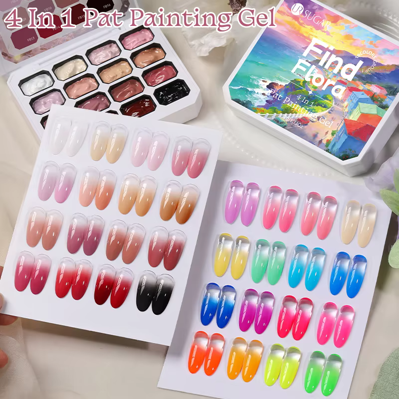 UR SUGAR 4 en 1, 16 couleurs, gel de peinture pour dégradé, estampage, dessin de motifs, UV/LED, pal