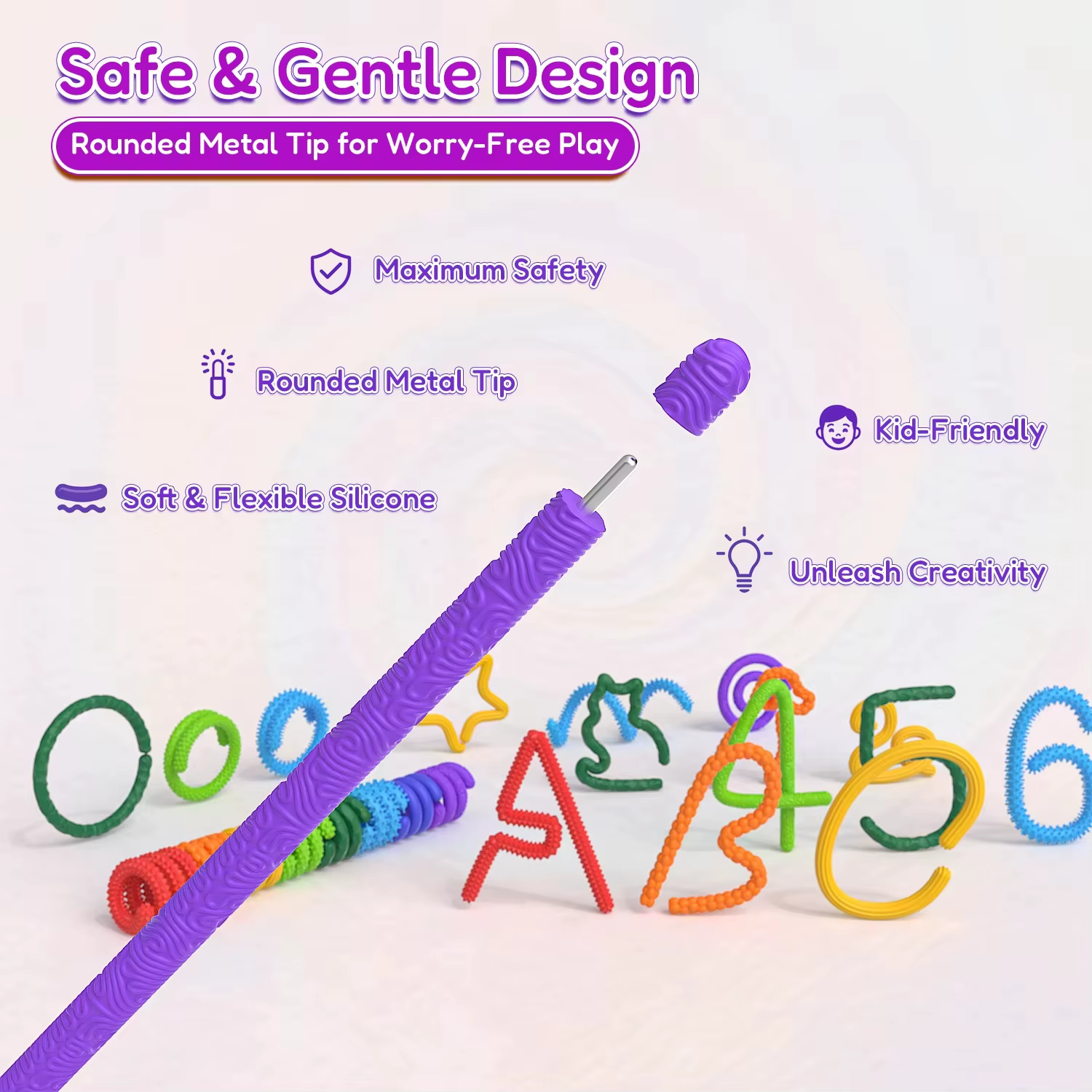 8 pièces EDC Fidget bâtons sensoriels jouets, boules d'inquiétude autisme apaisant enfant adultes so