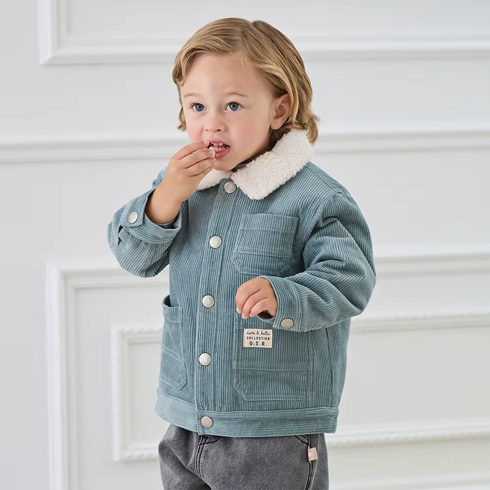 Dave Bella garçons coton manteau hiver salopette pour enfants bébé épaissir peluche veste manches lo