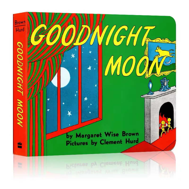 Livre cartonné en anglais Goodnight Moon, apprentissage précoce de l'anglais pour les tout-petits, l