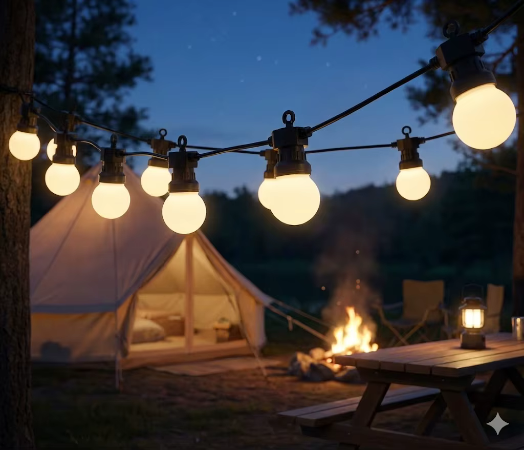 Ampoules de camping en plein air 23M G50, guirlande étanche, guirlande lumineuse LED, décoration de 