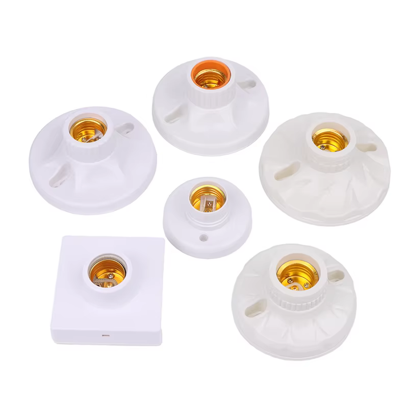 Support de lampe en céramique monté en surface pratique, douille d'ampoule, support de lampe, haute