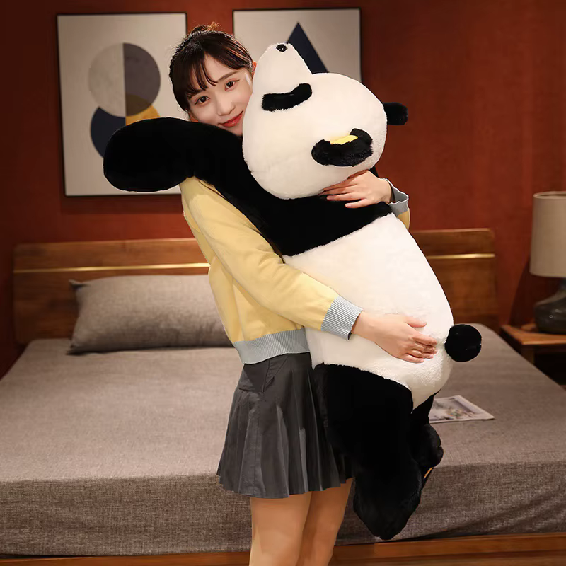 Jouets en peluche Panda géant 60cm-120cm, oreiller de sommeil doux, ours Animal de dessin animé, pou