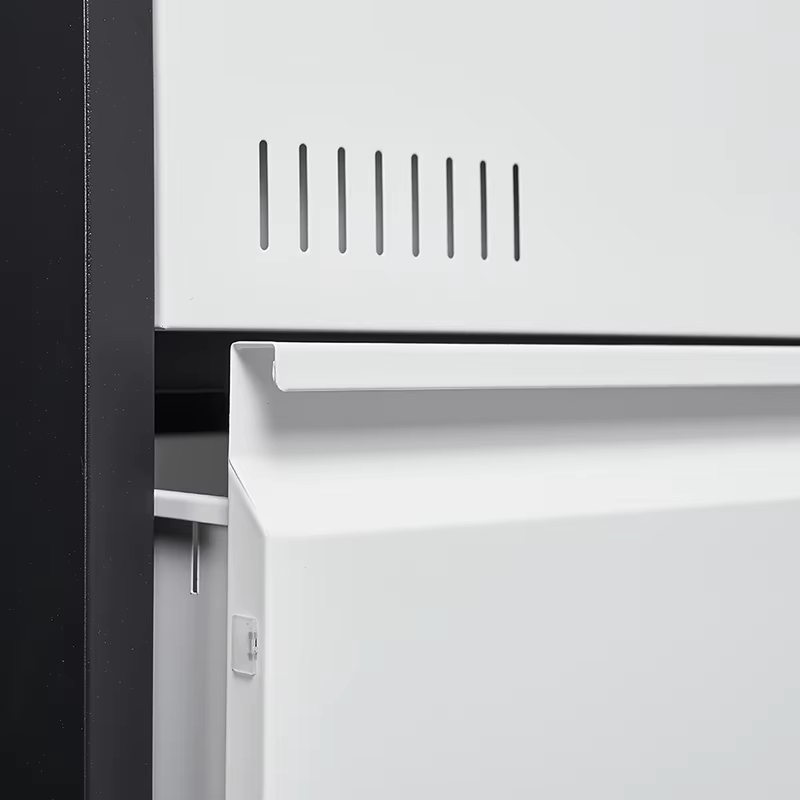 2 MELMetal-Classeur latéral avec serrure, armoire verticale de bureau pour le bureau à domicile/léga