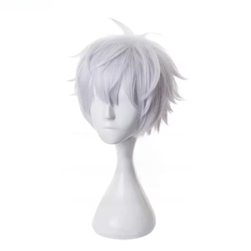 Gojo Satoru Cosplay perruque Anime Jujutsu Kaisen Cosplay Gojo court résistant à la chaleur cheveux 