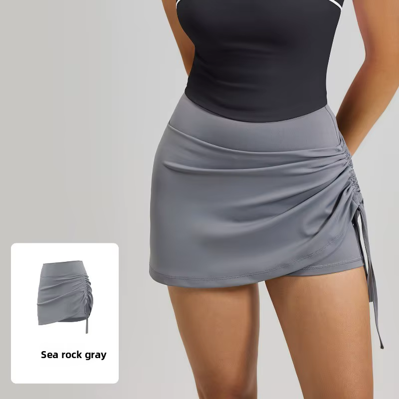 Jupe de sport pour femme été 2026, jupe anti-roulement, short de course taille haute, short de yoga 
