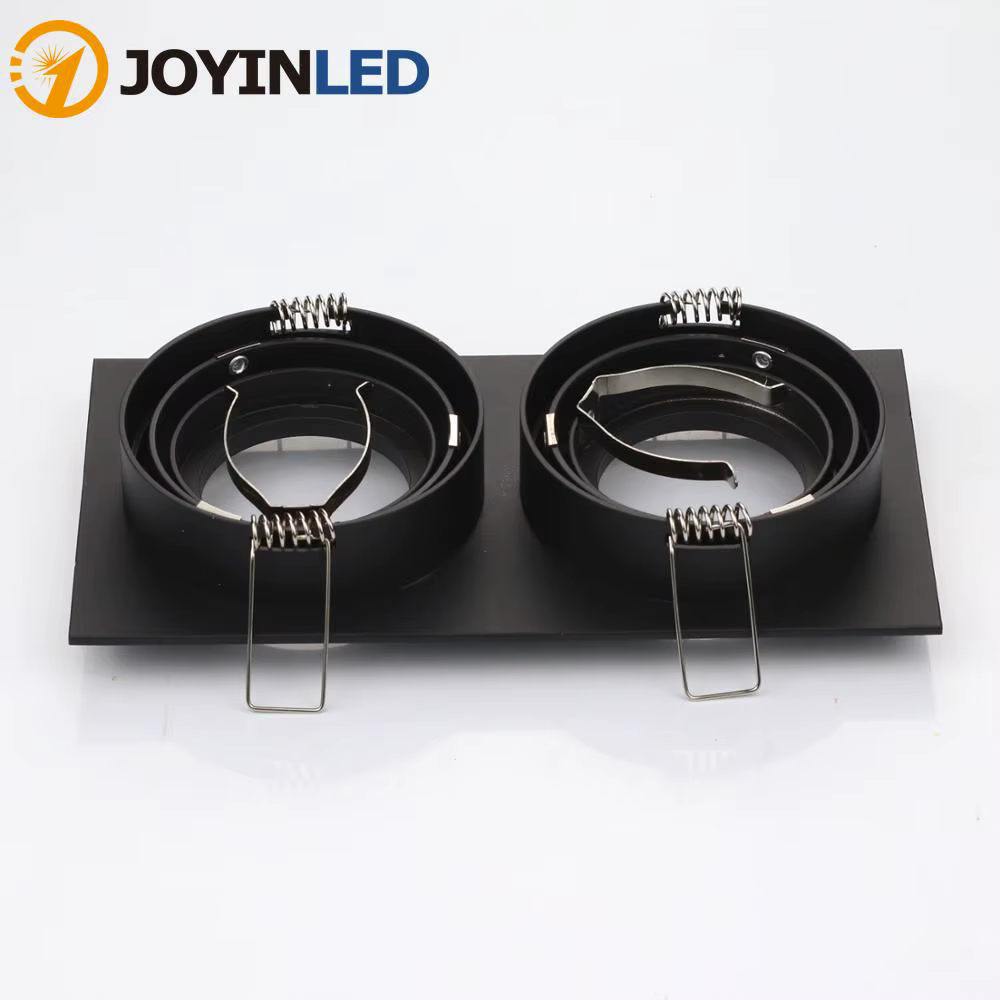 Support de lampe en aluminium à Double tête GU10 MR16, noir, argent, blanc, GU10, cadre de fixation 