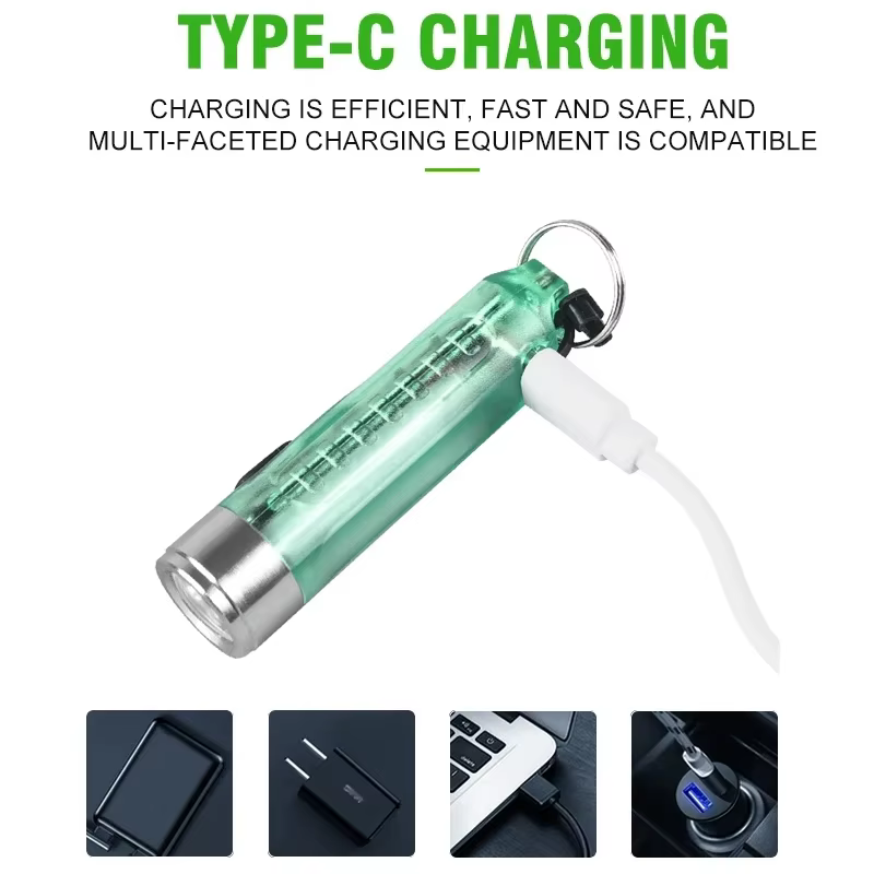 Mini lampe de poche LED multifonction EDC, lampe porte-clés portable, torche magnétique, lampe UV as