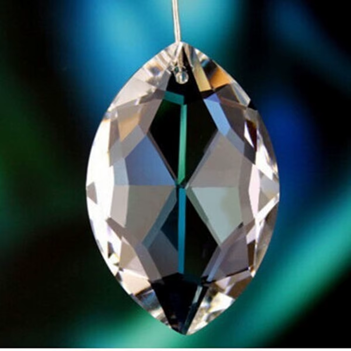 Yeux de cheval en cristal clair, pendentifs suspendus, prisme de réfraction en verre, capteur de sol