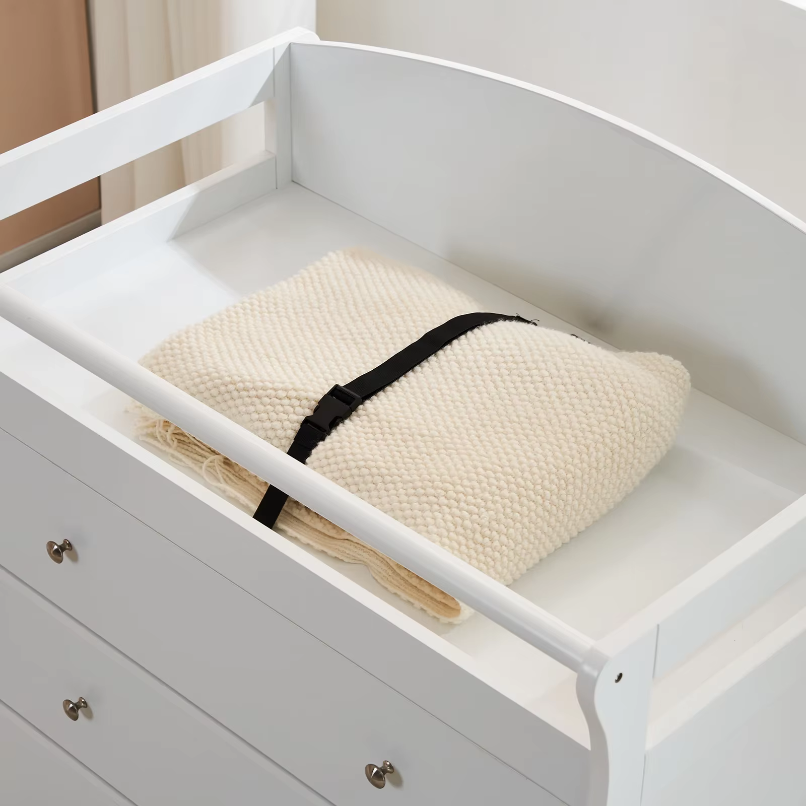 Avalon Commode double à 6 tiroirs (blanc) – Commode pour chambre d'enfant, organisateur de commode p